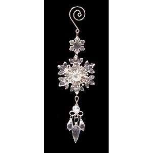  Cleare Faux Crystal Stellar Tipped Snowflake Christmas 