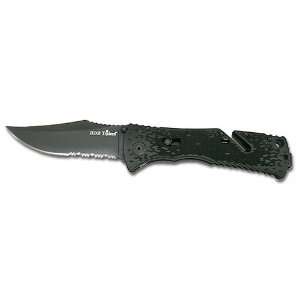  SOG Trident Folding Knife Stainless Combo Clip Point/Dual 