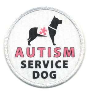   SERVICE DOG Pink Medical Alert 3 inch Sew on Patch 