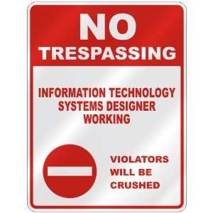  NO TRESPASSING  INFORMATION TECHNOLOGY SYSTEMS DESIGNER 