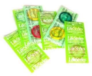 10 Lifestyles Assorted Colors Thin Lubricated Condoms  