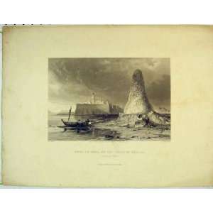  Burj Er Roos Tower Skulls Lighthouse Boat Sea Men Print 