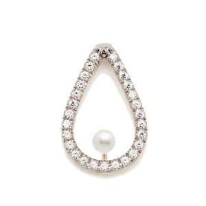 Pearls Ladies Pendant in White 18 karat Gold with Cultivated Pearl 