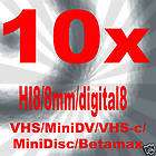 10x vhs/8mm/mini DV disc/Hi8/be​tamax/ tapes to DVD