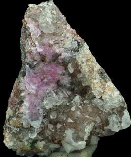 rare combination very gemmy translucent pink Cobaltoan Calcite with 