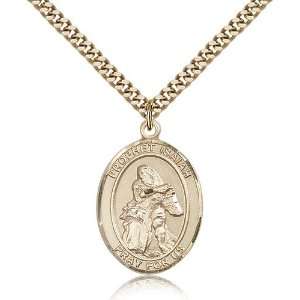  Gold Filled St. Saint Isaiah Medal Pendant 1 x 3/4 Inches 