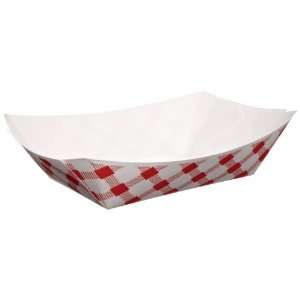 Solo NFT2 2Lb Red Plaid Paper Tray Rectangle 1000 Pack  