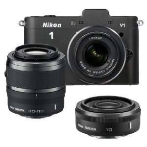  Nikon 1 V1 Digital Camera Body with 10 30mm & 30 110mm VR Lens 