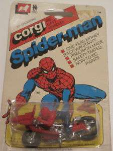 CORGI JR #57 SPIDERMAN SPIDERBIKE 1982 1:64 USA SEALED  