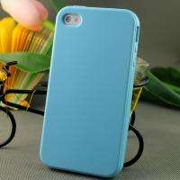Wow!! Sky Blue Soft Back Case Skin Cover for Apple Iphone 4 4th 4G 4S 