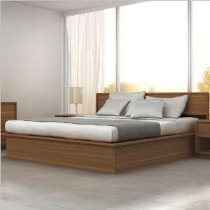  Sonax Contemporary Double Platform Bed with Headboard and 