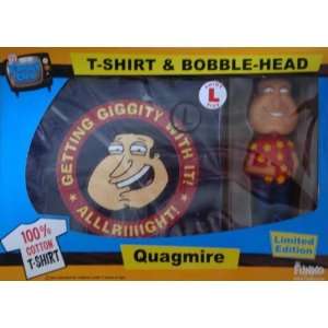  Family Guy Quagmire Limited Edition Bobble Head and T Shirt 