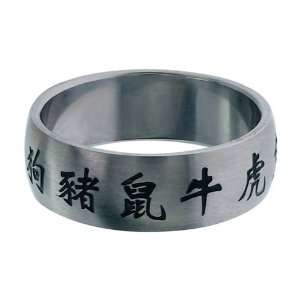  Inox Jewelry Rings 316L Stainless Steel Chinese Symbols 