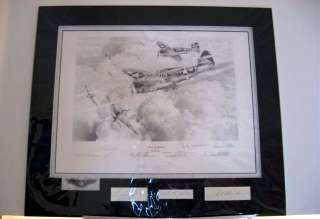 Wolfpack P 47 Thunderbolt Robert Taylor 17 Signed Aviation Art Tribute 