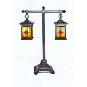  Twin Tiffany Lantern Table Lamp