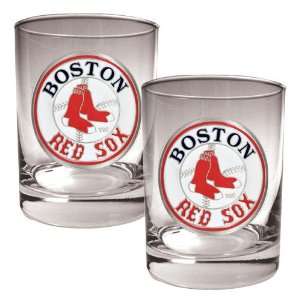 Boston Red Sox MLB 2pc Rocks Glass Set   Primary Logo:  