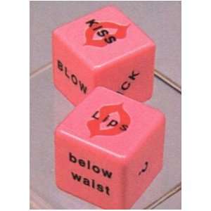  Pink dice with body parts and actions on them. Toys 