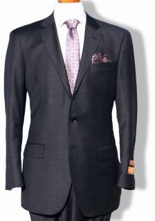   Jet Black Melange 150s Wool Men Designer Italian Designer Suit  