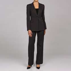 Tahari ASL Womens Grey Single button Pant Suit  Overstock