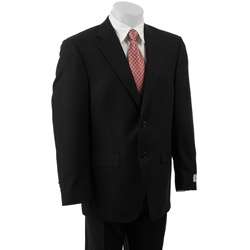 Pierre Cardin Mens Black Wool Blend 2 button Suit  Overstock