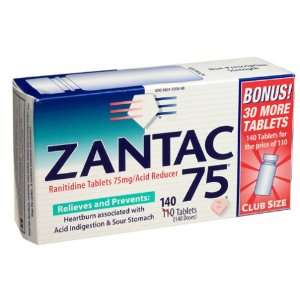  Zantac 75 Acid Reducer, 2 Boxes (280 Tablets) Health 