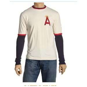 RED JACKET CALIFORNIA ANGELS VINTAGE STYLE LONG SLEEVE SHIRT, Size 