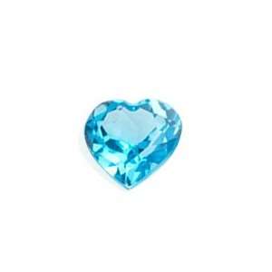  0.89 Cts of 6 mm Heart AA Loose Swiss Blue Topaz ( 1 pcs 