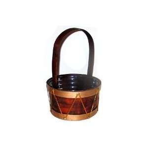 Decorative Basket with Handle in Brown