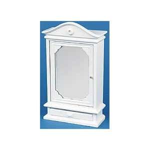  Miniature White Armoire with Mirrored Door sold at 