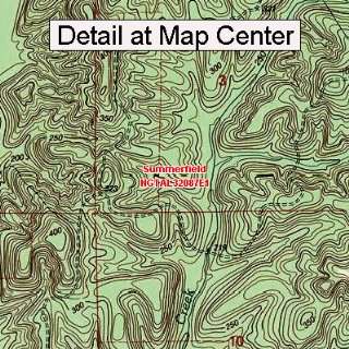   Topographic Quadrangle Map   Summerfield, Alabama (Folded/Waterproof
