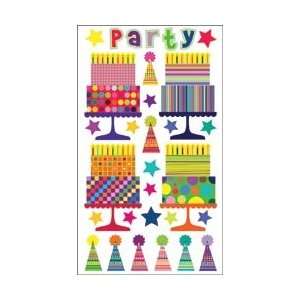  Sticko Sparkler Classic Stickers Party Cakes N Hats; 6 