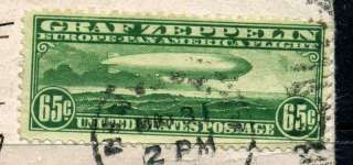 Scott #C13 Graf Zeppelin Used Post Card (Stock #C13 4)  