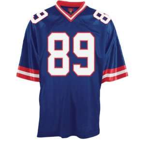   New York Giants Autographed Blue Custom Jersey: Sports & Outdoors