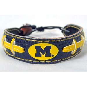  Michigan Wolverines Team Color Football Bracelet: Sports 