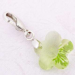   18K White Gold Plated Green Color Charms For Bracelet/Necklace  
