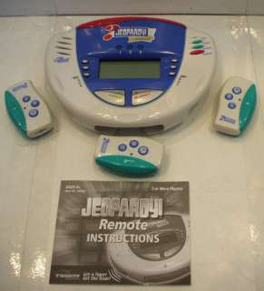 Jeopardy Remote Game Tiger 2003  3 Player +Instructions  