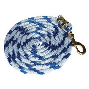  Premium Pastel Poly Lead Ropes with Snap, Blue/Lite Blue 