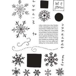  LET IT SNOW Flexible Stamps Simply Chic Arts, Crafts 