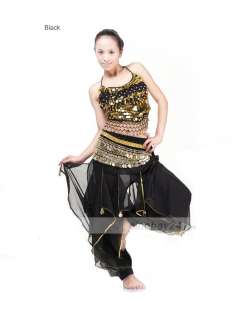 C91801 3pcs belly dance skirt costume Top Skirt Belt  