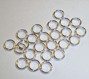 Silver Metal round split rings 6mm 20pc use for jewelry  