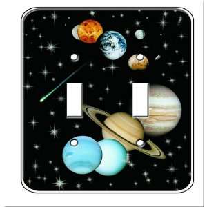  The Nine Planets Decorative Double Switchplate Cover: Home 
