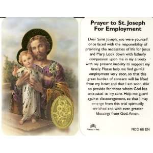  St. Joseph Prayer for Employment Prayer Card (RCC 68E 