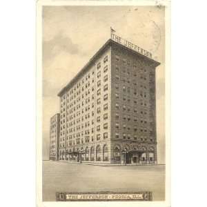   Postcard   The Jefferson Hotel   Peoria Illinois 