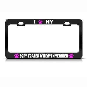  Soft Coated Wheaten Terrier Paw Love Pet Dog license plate 