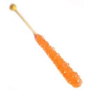 Orange Rock Candy Crystal Sticks 48 Grocery & Gourmet Food