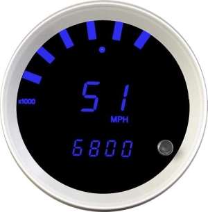 Digital Combo Speedometer & Tach Blue Silver C271E351N  
