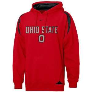 Ohio State Buckeyes NCAA Youth Pass Rush Hoody Sweatshirt by Nike (Red 