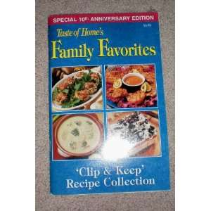   Taste of Homes Family Favorites    Clip and Keep Recipe Collection