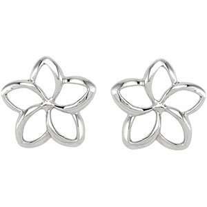 com 19293 .925 Sterling Silver 9.81X9.66Mm Pair Youth Flower New Nwt 