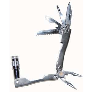  7 in 1 Multi Function Tool Pliers LED Light Saw Knife 